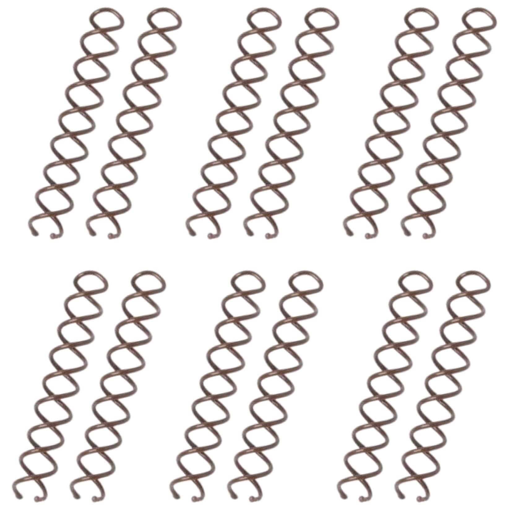 12 piece Hair Twist Spiral Pins in 60 and 75 mm lengths